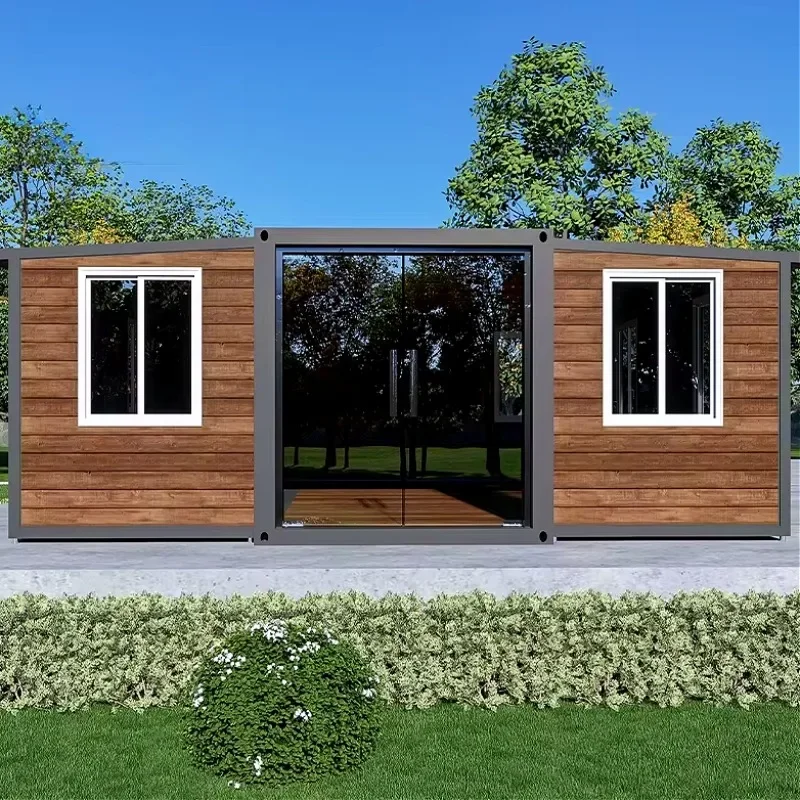 Container Prefabricated House, Double-wing Folding Expansion House, Color Steel Plate Living Container,movable Export House Hot