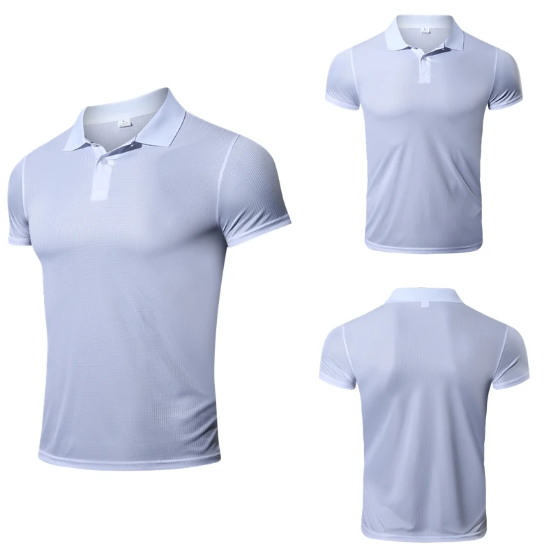 100% Polyester T Shirt Für Männer Sportswear Casual Kragen Camisetas Sport Top Quick Dry und Leichte Kleidung Männer der Trainingsanzug – Detail 34