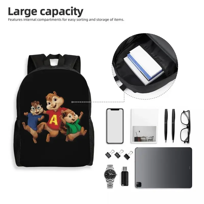 Benutzer definierte Alvin Sevilla Anime Rucksack für Mädchen Jungen Theodore Simon Cartoon College School Reisetaschen Bücher tasche passt 15 Zoll Laptop