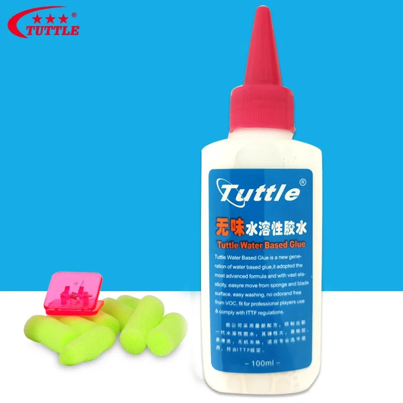 ITTF approved No-Smell Tuttle VOC FREE Water-solubility Bond /  50 ml/100ml    Professional Table Tennis Water bond