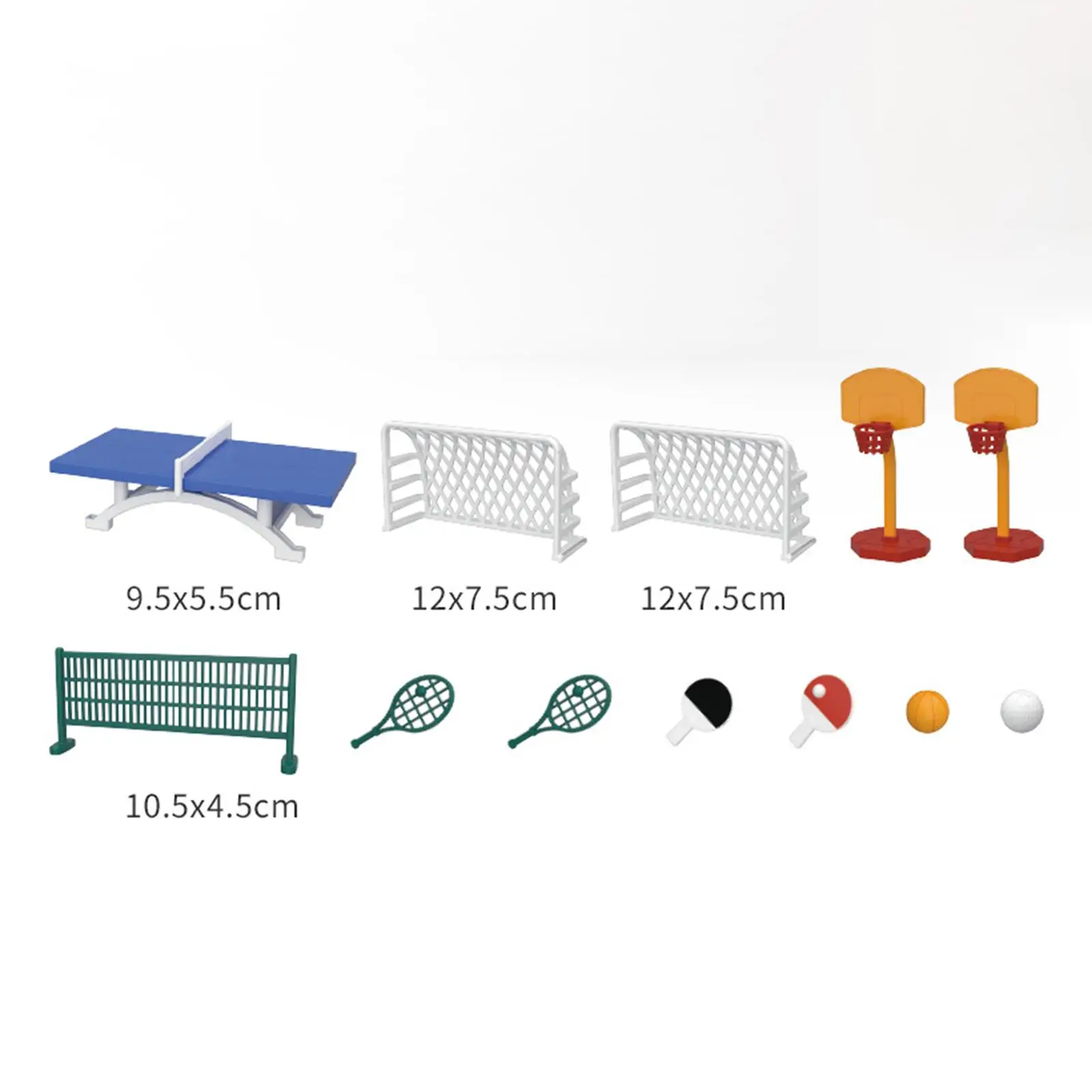 ألعاب رياضية لبيت الدمى للأطفال ، مستلزمات منزل اللعب ، مجموعات التنس المصغرة
