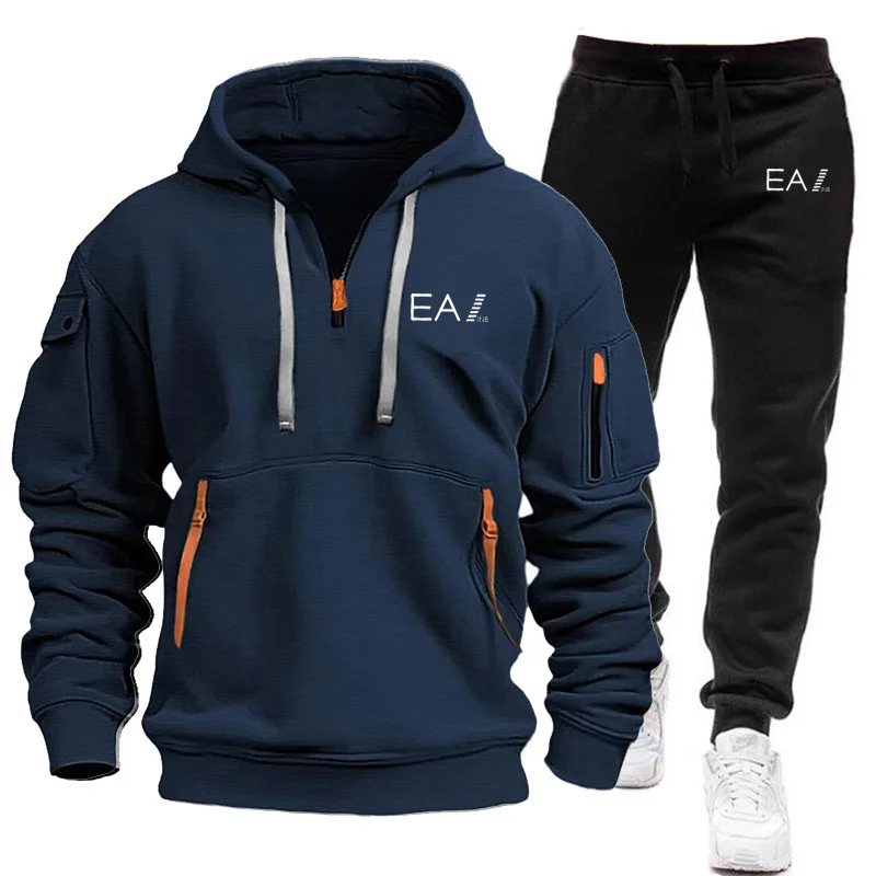 New Autumn Winter Men Women Tracksuit Hoodies + Pants 2Pcs Sets Suit Fashion Trend Hip Hop Clothing Sportswear Sweatshirts