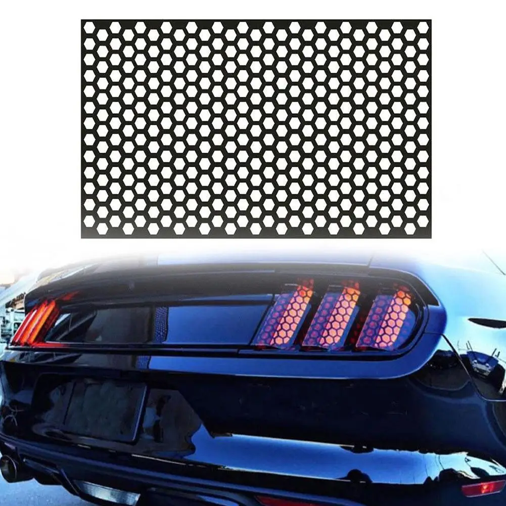 PVC Decals Cover Decoration Rear Tail Light DIY Practical Honeycomb Car Sticker Decorative For All Car Models Car Accessories