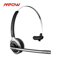 1/2PCS Mpow M5 무선 헤드폰 마이크가있는 블루투스 헤드셋 PC 노트북 트럭 드라이버 통화 용 컴퓨터 헤드폰 취소