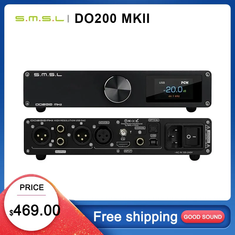 

SMSL DO200 MKII аудио DAC ES9068AS * 2 XMOS XU316 Bluetooth 5,1 CD декодер MQA полное декодирование OPA1612 * 5 op amp DSD512 768 кГц 32 бит