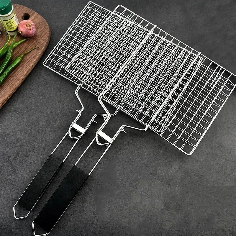 Non-stick Home Barbecue Basket Cookware Bbq Barbecue Kitchen Utensils Grill Mesh Mat Party Tools Meat Picnic Steak Vegetable Bar - Image 2