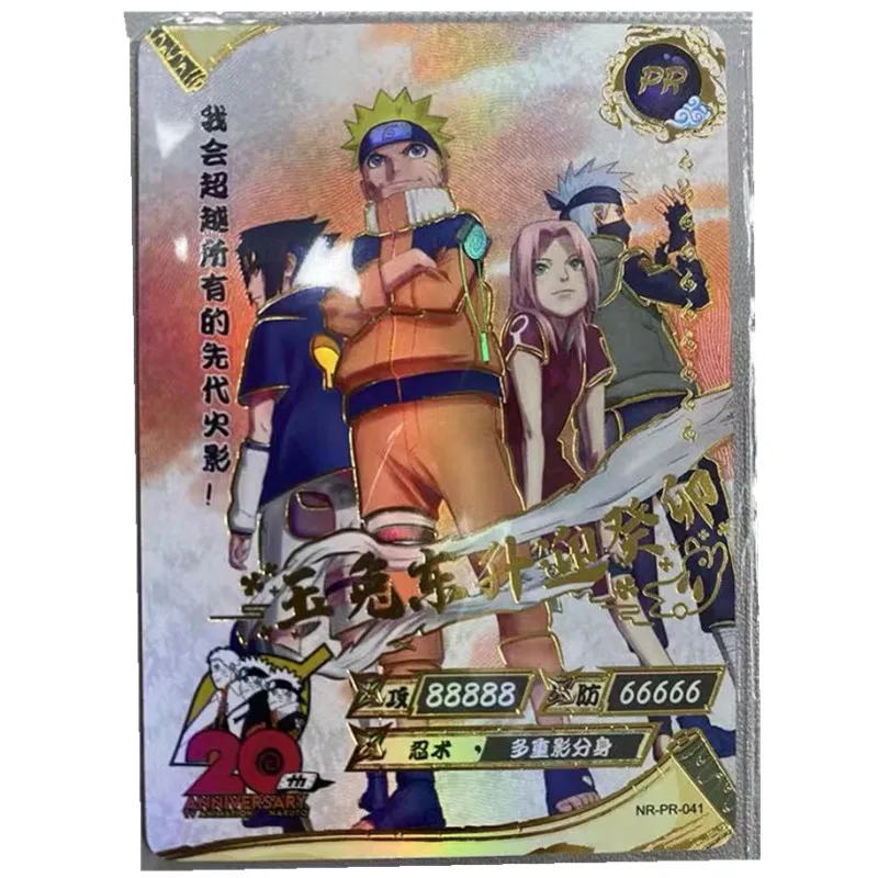 2023New KAYOU Naruto Card 20th anniversary Rare Anime Character Collection Card regalo giocattolo per bambini