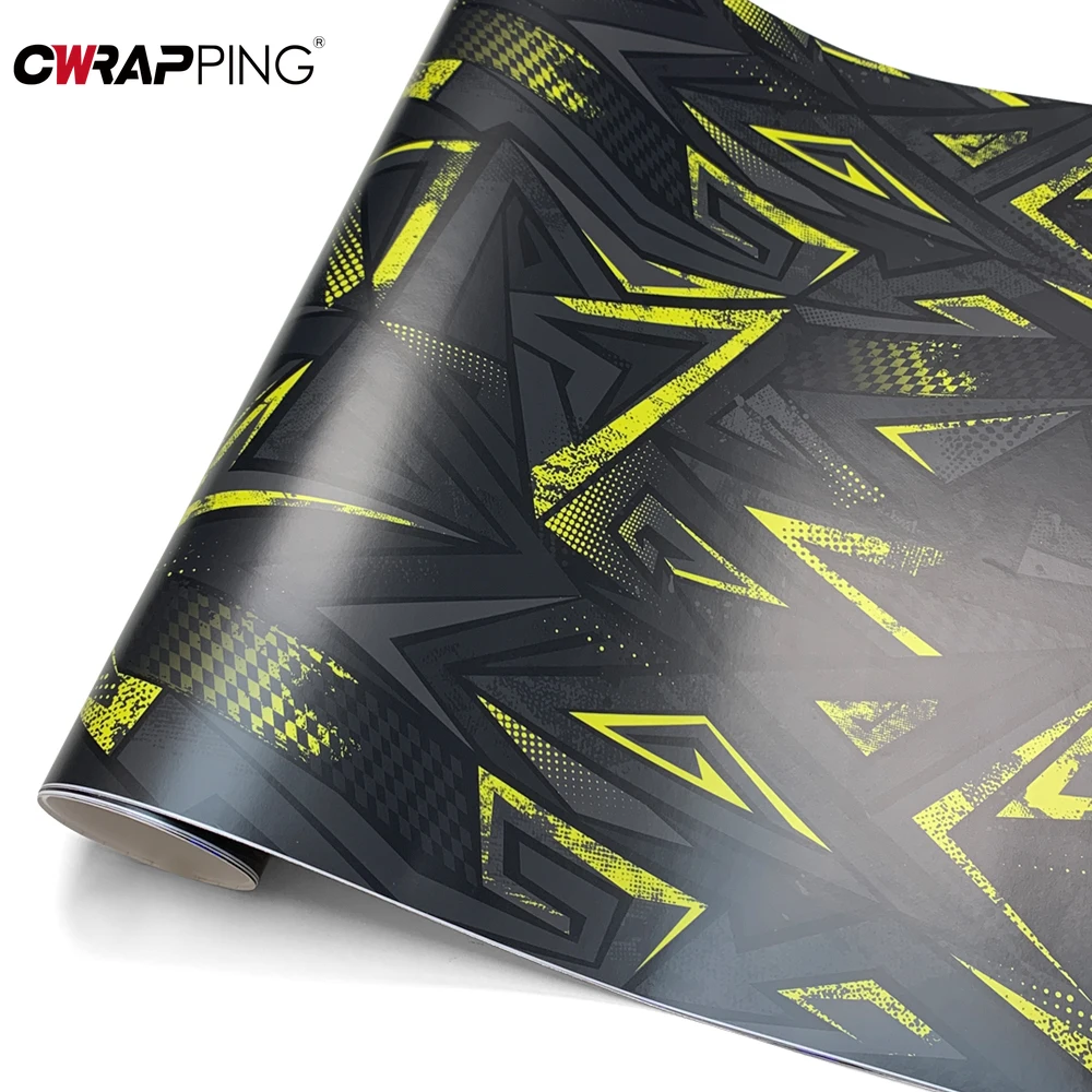 Car Adhesive Vinyl for Motorcycle Cyberpunk Skateboards DIY Waterproof Vinyl Car Wrapping Film Triangle Sticker Decals Graphics