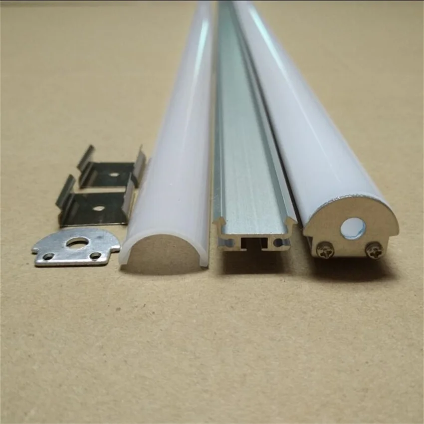 1m/pcs Alu flat thin linear LED Profile extrusion led strip profile led aluminum channel with round cover