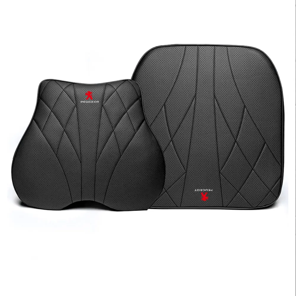 Memory Foam Lumbar Support Pillow Car Seat Pad Waist Cushion For Peugeot 206 208 3008 308 207 5008 107 307 4008 Auto Accessories