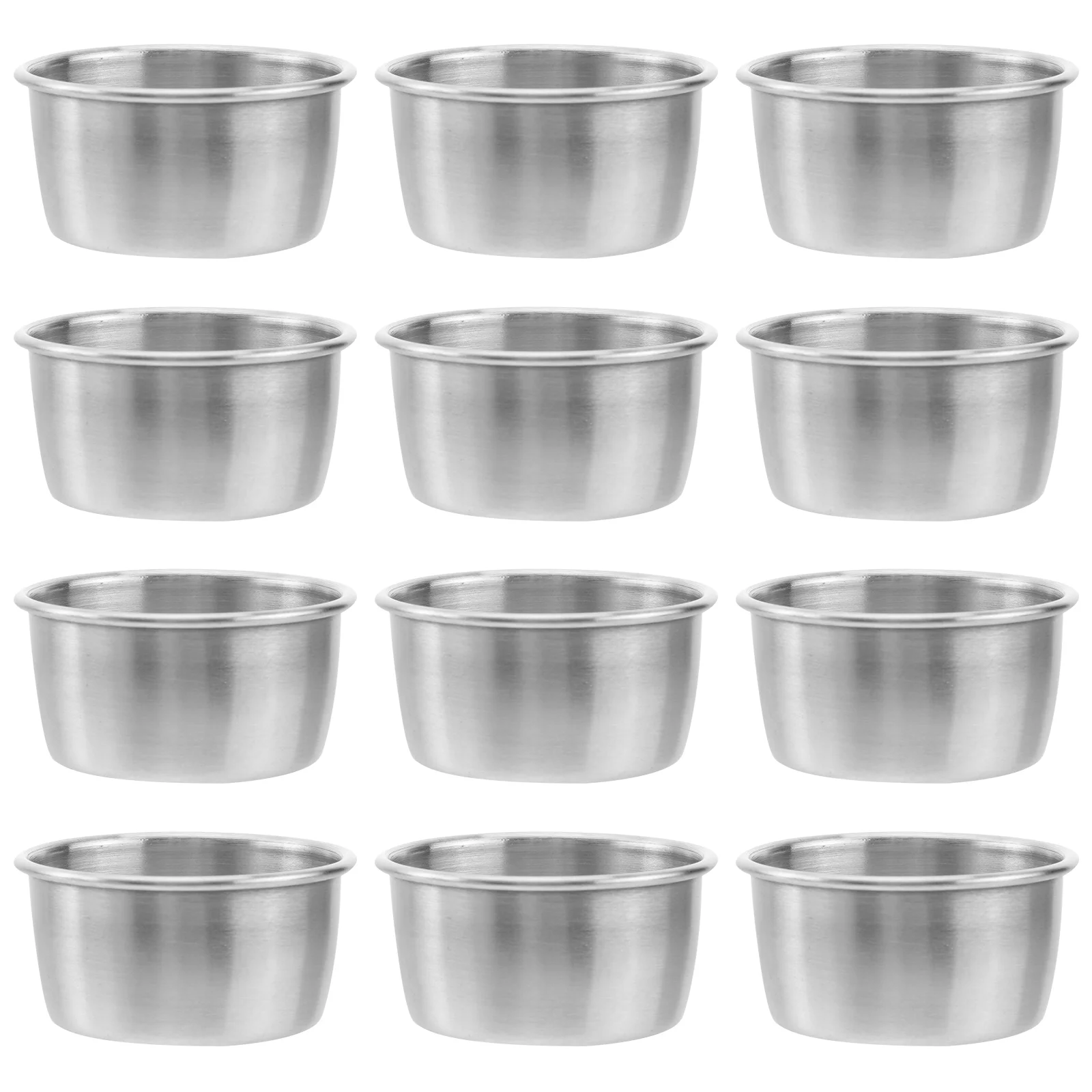 12 Pcs Dipping Bowls for Sauce Container Stainless Steel Cups Dinner Party Containers