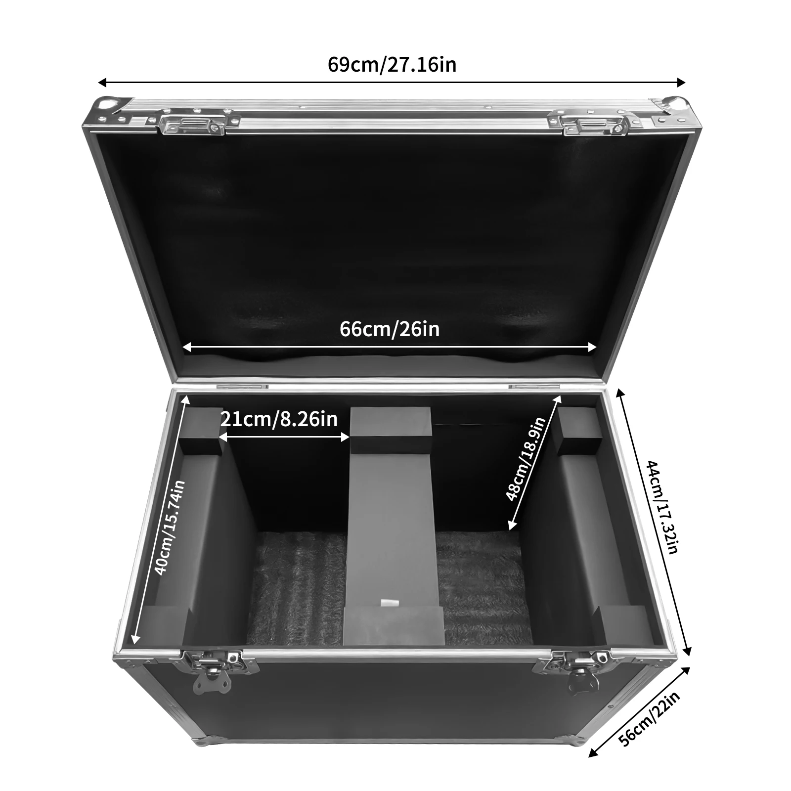 U\'King Flight Case Shockproof Flycase With Wheel Gator Cases For  230W Beam Moving Head Light Stage Lights 69x40x56cm