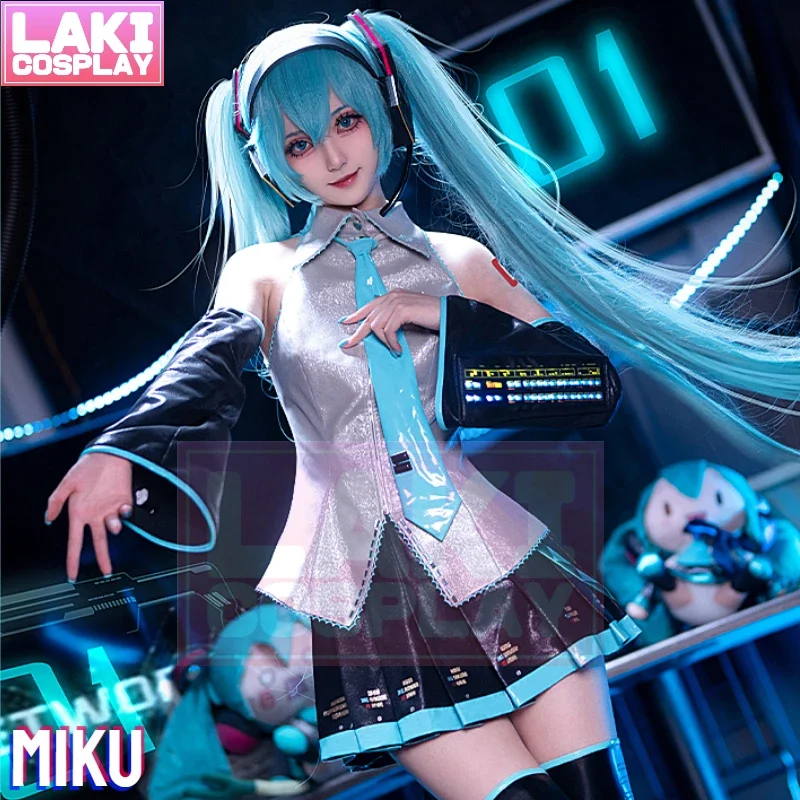 VOCALOID Miku Cosplay Costume VOCALOID Miku Cosplay Miku Glow Formula Costume and Cosplay Wig