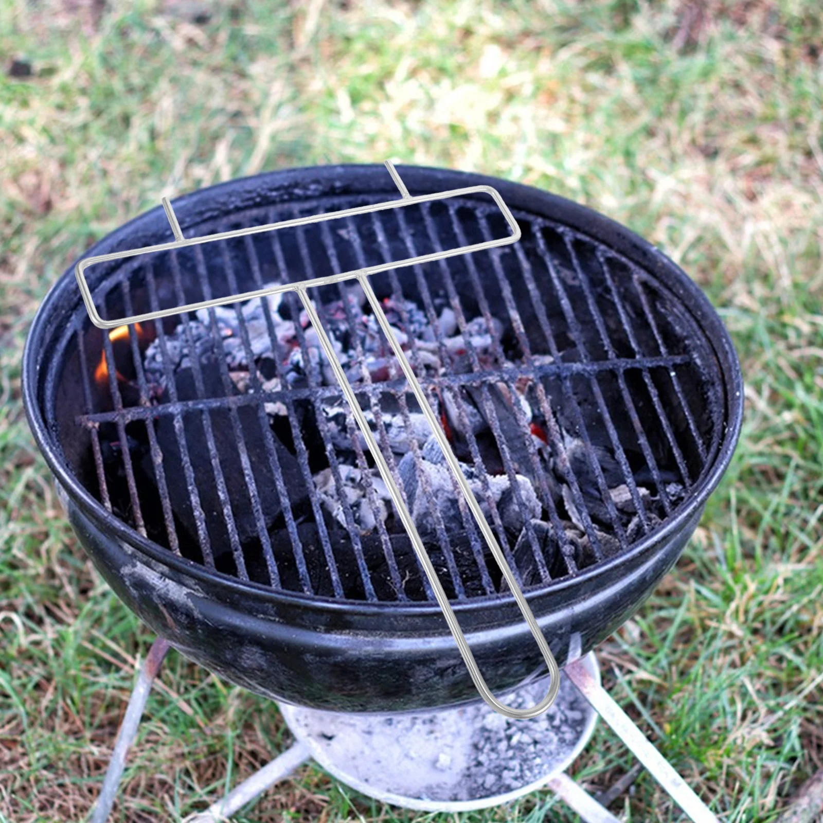 

Lantern Rack Stainless Steel Japanese Style Skewer Holder Roasting Rack Bbq Rib Racks Chicken Leg Wing Turkey Roasting Grilling