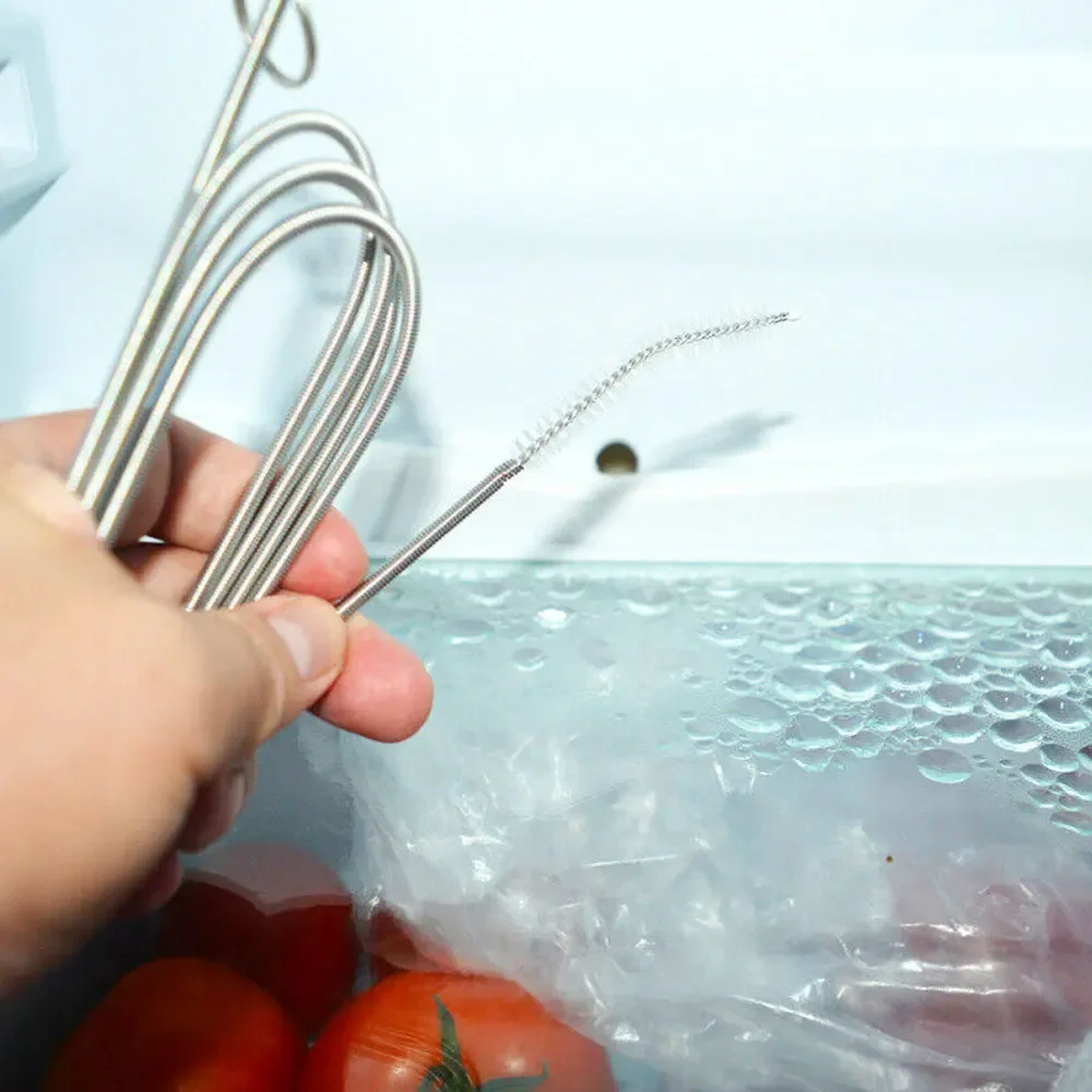 Image of Kühlschrank Abfluss Dredge Reinigung Set Lange Flexible Kühlschrank Peeling Pinsel Wasser Bagger Werkzeug Wasser Rohr Reinigung Spule Pinsel