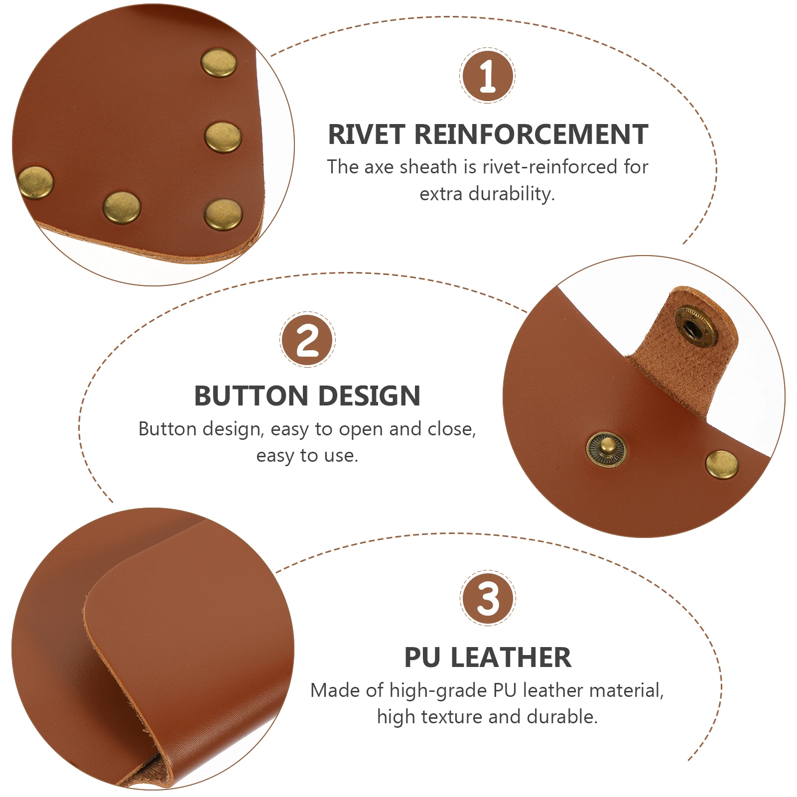 

Axe Protective Cover Durable PU Hardware Suitable Most Axes Camping Hatchet Universal Portable Protector Sleeve