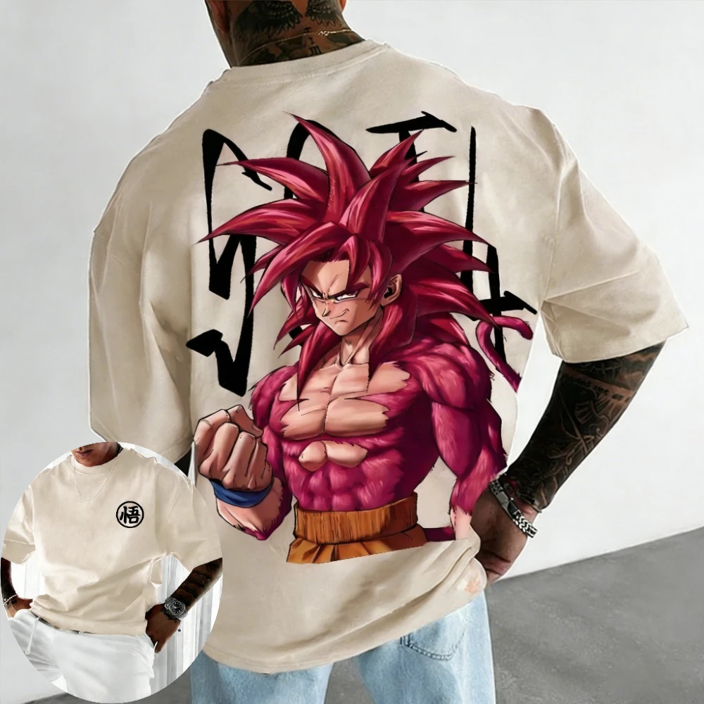 

Dragon Ball Z Men's and Women's T-Shirts Son Goku Anime Tee Summer and Spring Boy's Short Sleeves Punk Parent-child Outfits