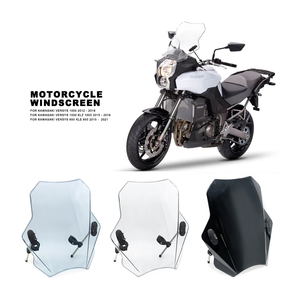 

Windshield Baffle Wind Deflectors Windscreen Protector For Kawasaki Versys1000 KLZ1000 LT 2012-2019 Versys 650 KLE 650 2015-2021