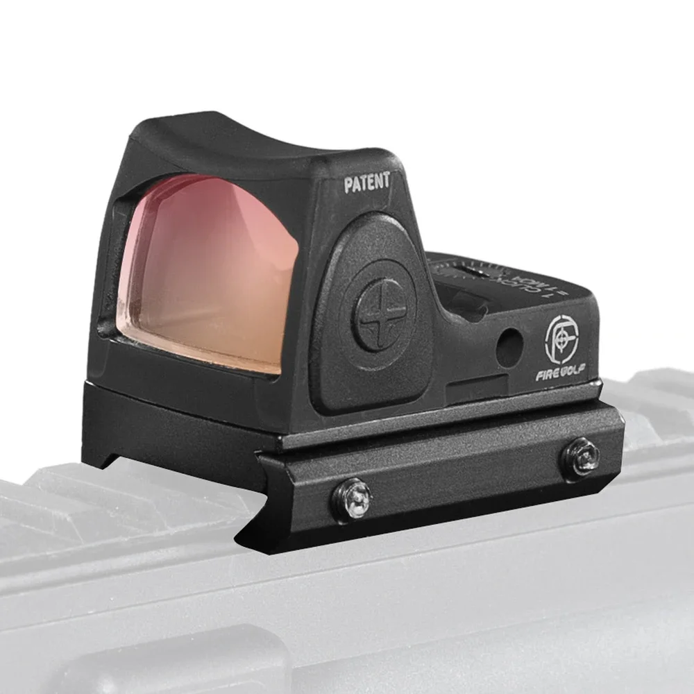 

FIRE WOLF 3.25 MOA Red Dot Sight Collimator Glock 19 Reflex Scope Hunting Adjustable LED Low Picatinny Rail Mount