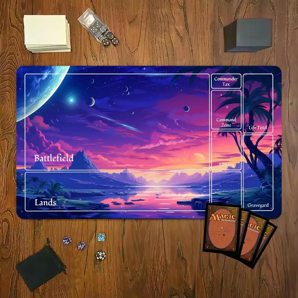 Sunset Scenery Mouse Pad Magic Party Game Mat Durable Rubber for MTG TCG Games 350X600 Mousepad Office Desk Mats Friendly Design