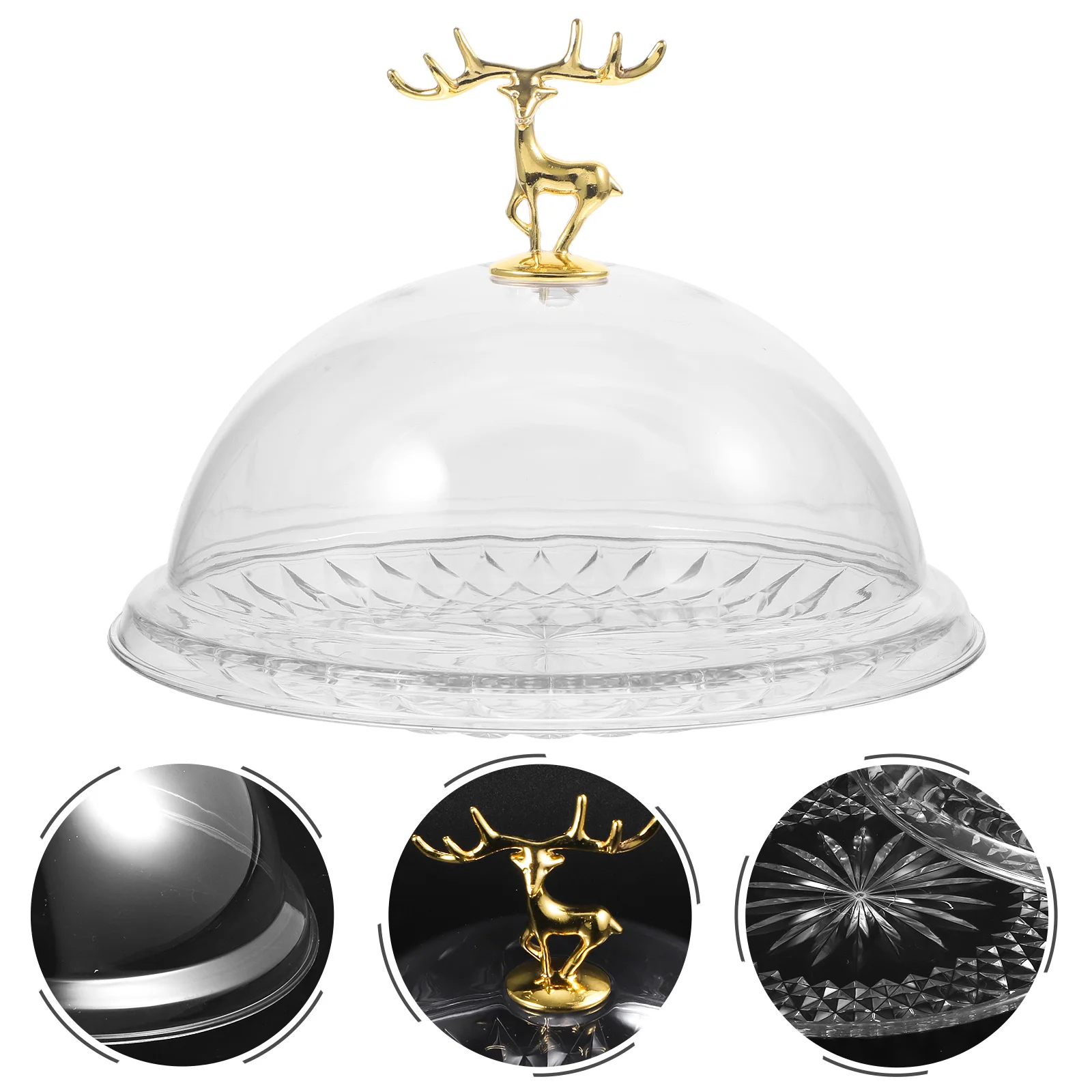 Cake Tray Clear Cake Stand Dome Cover Snack Serving Tray Dessert Display Storage for Wedding Party Bakery Birthday