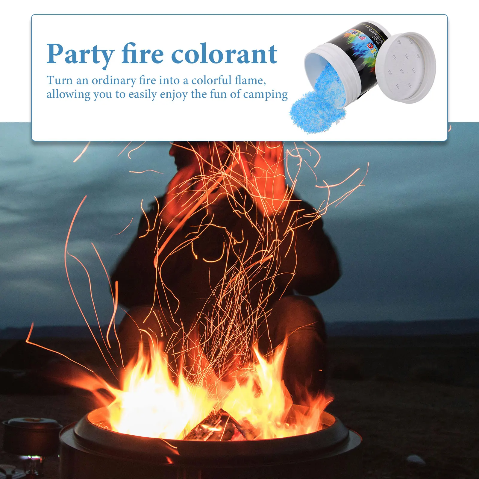 

For Outdoor Indoor Fire Color Change Bonfire Camping Supply Campfire Durable Easy Carry Fire Colorant For Party Bonfire Flame