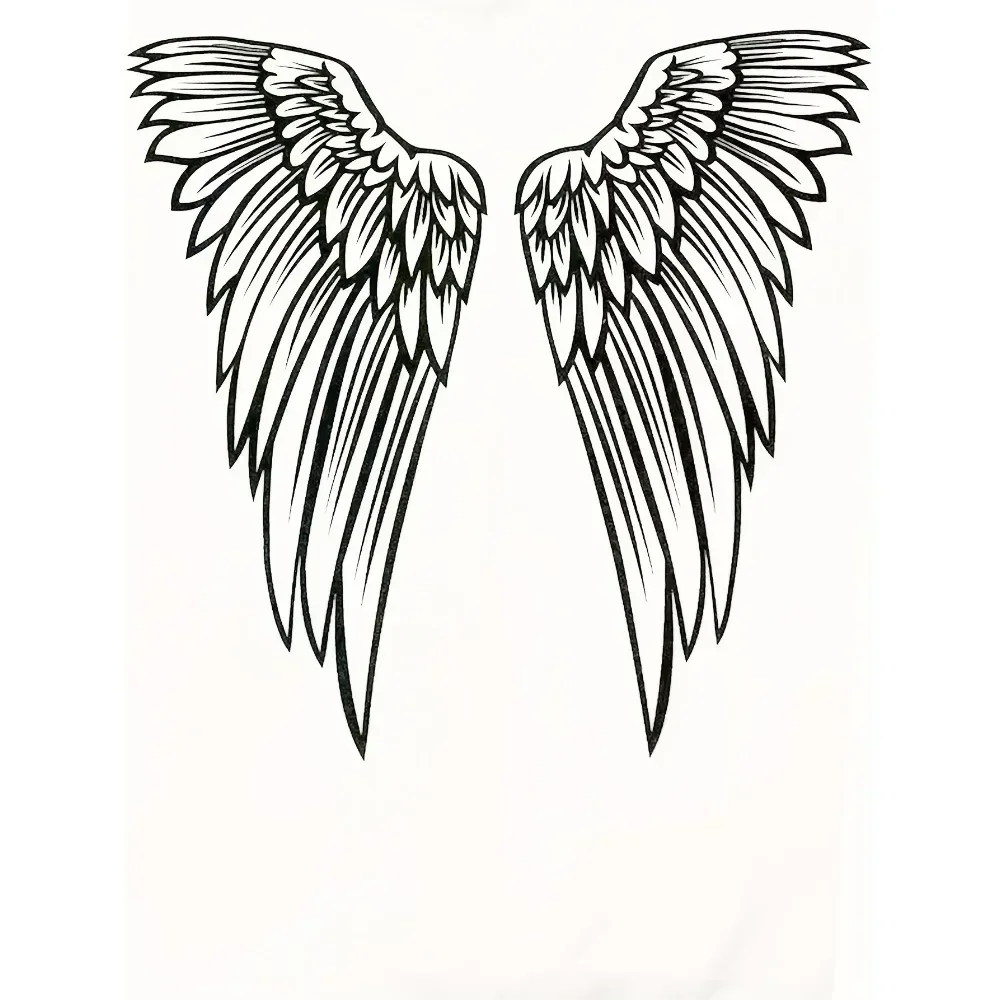 2025 New Arrival Wings Print Back Hoodies Casual Drawstring Sweatshirt Harajuku Aldult Teen Unisex Hoodie Clothing