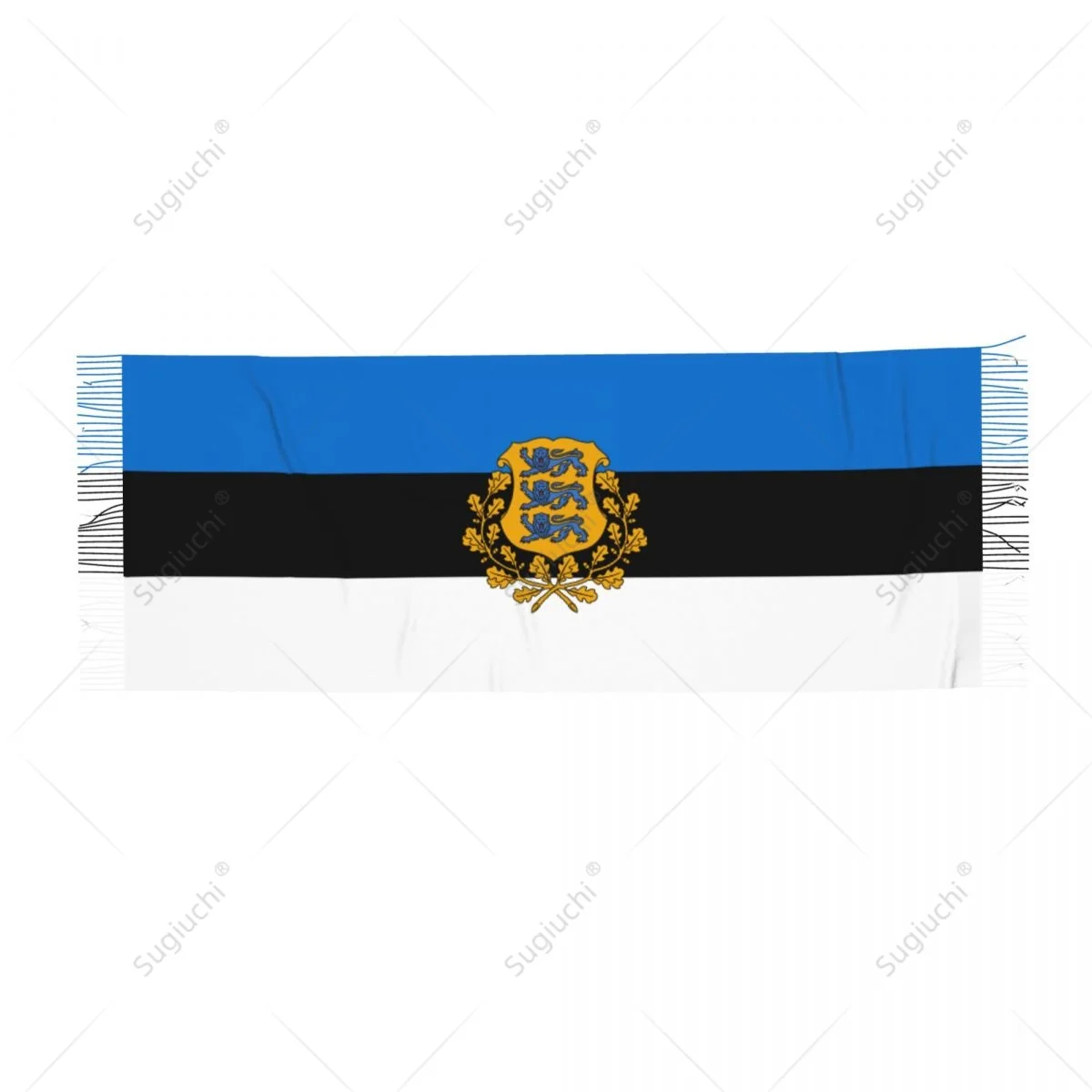 Estonia Emblem Flag Scarf Pashmina Warm Scarves Shawl Wrap Hijab Spring Winter Multifunction Unisex