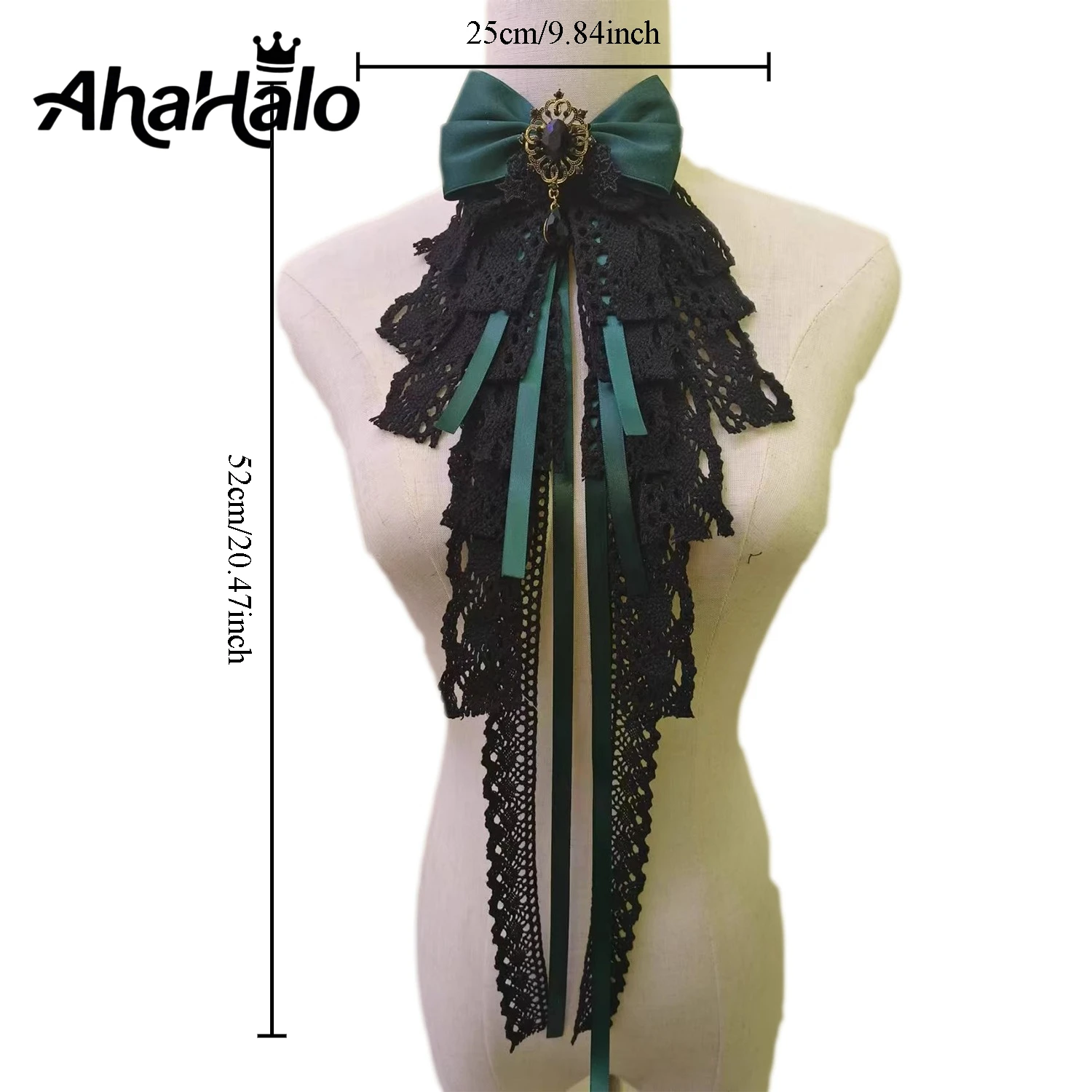 Gótico pescoço ruff colar de renda vitoriano plissado gargantilha com gema para mulheres meninas festa de halloween cosplay traje acessório