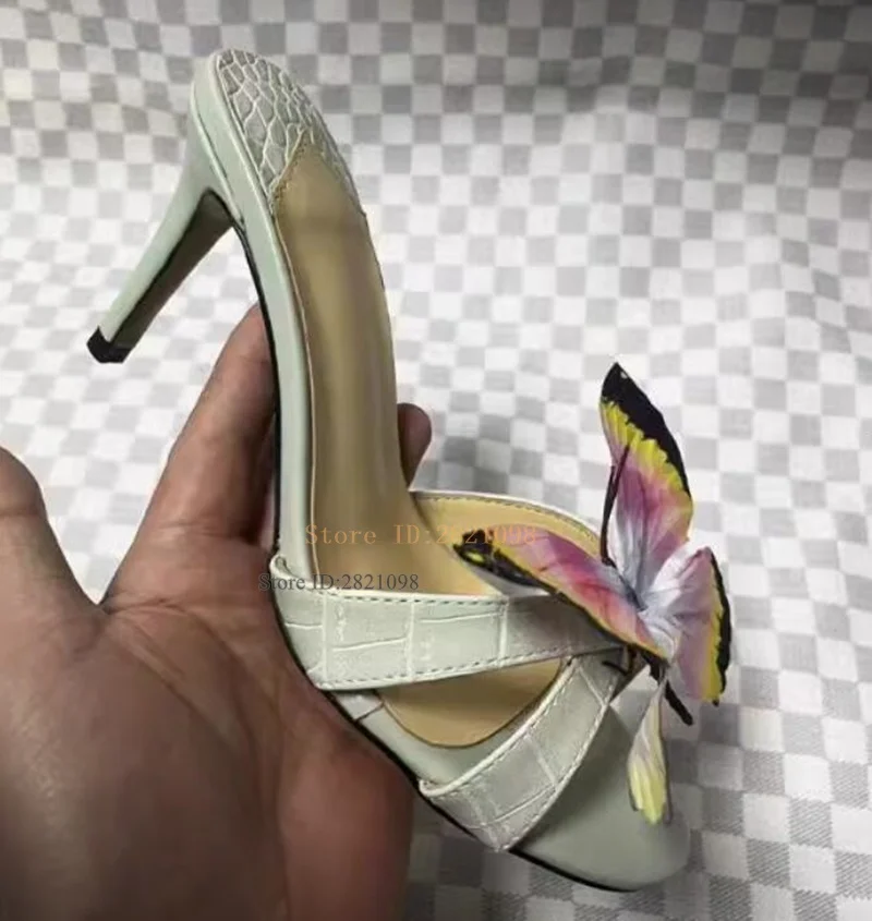 Skórzane motylkowe sandały na cienkim obcasie w dopasowanym kolorze sandały na wysokim obcasie damskie wąskie paski z wystającym palcem letnie buty imprezowe