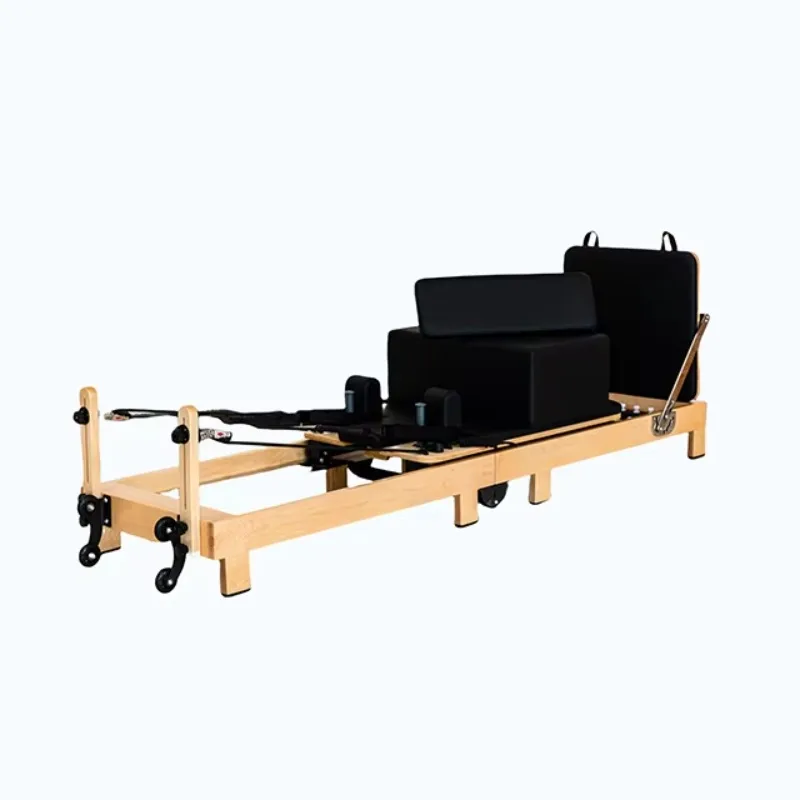 

YTYIN Foldable Pilates Reformer for Home Use, Portable Space-Saving Gym Equipment with Maple Wood Frame