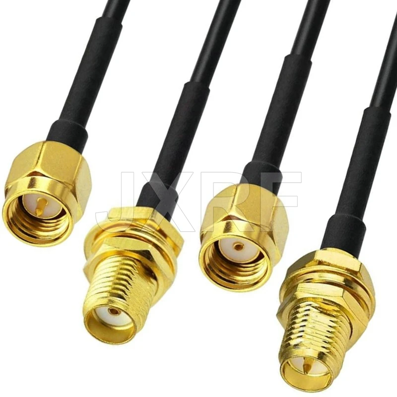 SMA Male RP SMA Male To RP SMA Male SMA Female RG174 Coaxial Cable Extension Cable Copper Feeder Wire For WIFI 3G 4G Antenna