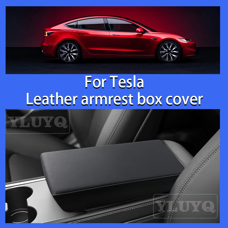 Защитный чехол для подлокотника Tesla Model 3 Highland Model Y Juniper 2025, кожаный устойчивый к царапинам декоративный чехол, автомобильный аксессуар