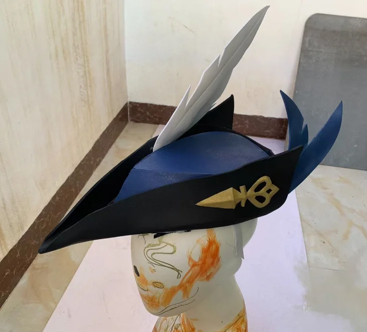 

Ударопрочная шляпа Clorinde Genshin, головной убор, реквизит для косплея, аксессуары для Хэллоуина и Рождества