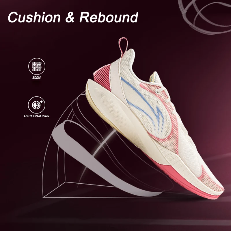 Li-Ning الرجال SHINING II على المحكمة أحذية كرة السلة بوم وسادة انتعاش بطانة تنفس مقاومة للاهتراء أحذية رياضية ABPV003