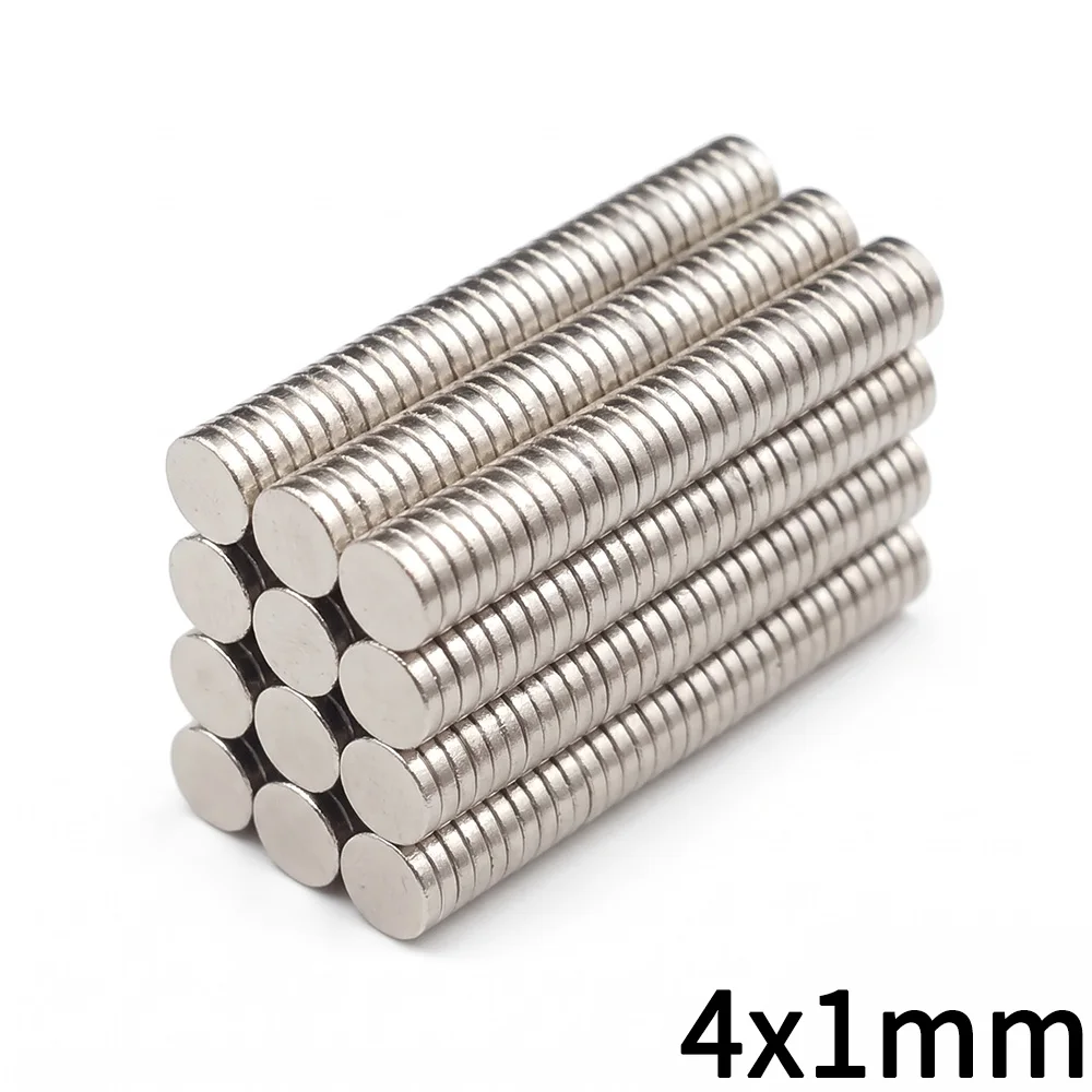 100/200Pcs 4x1mm Mini Small Magnet Round Disc Super Powerful Strong Permanent Magnetic Material DIY Crafts And Industrial Use