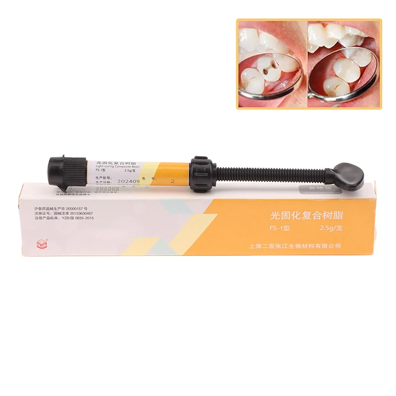

Dental Resin Soild Light Curing Syringe 2.5g Curing Delivery Tip Etch Gel Bonding Dentist Consumables Dental Restoration Syringe