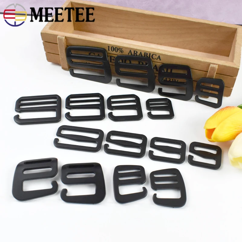 

10/20Pcs 20/25/32/38mm Metal Buckles Bags Strap Tri-Glide Slider Clasp Black G Ring Hook Backpack Adjust Buckle Bag Accessories