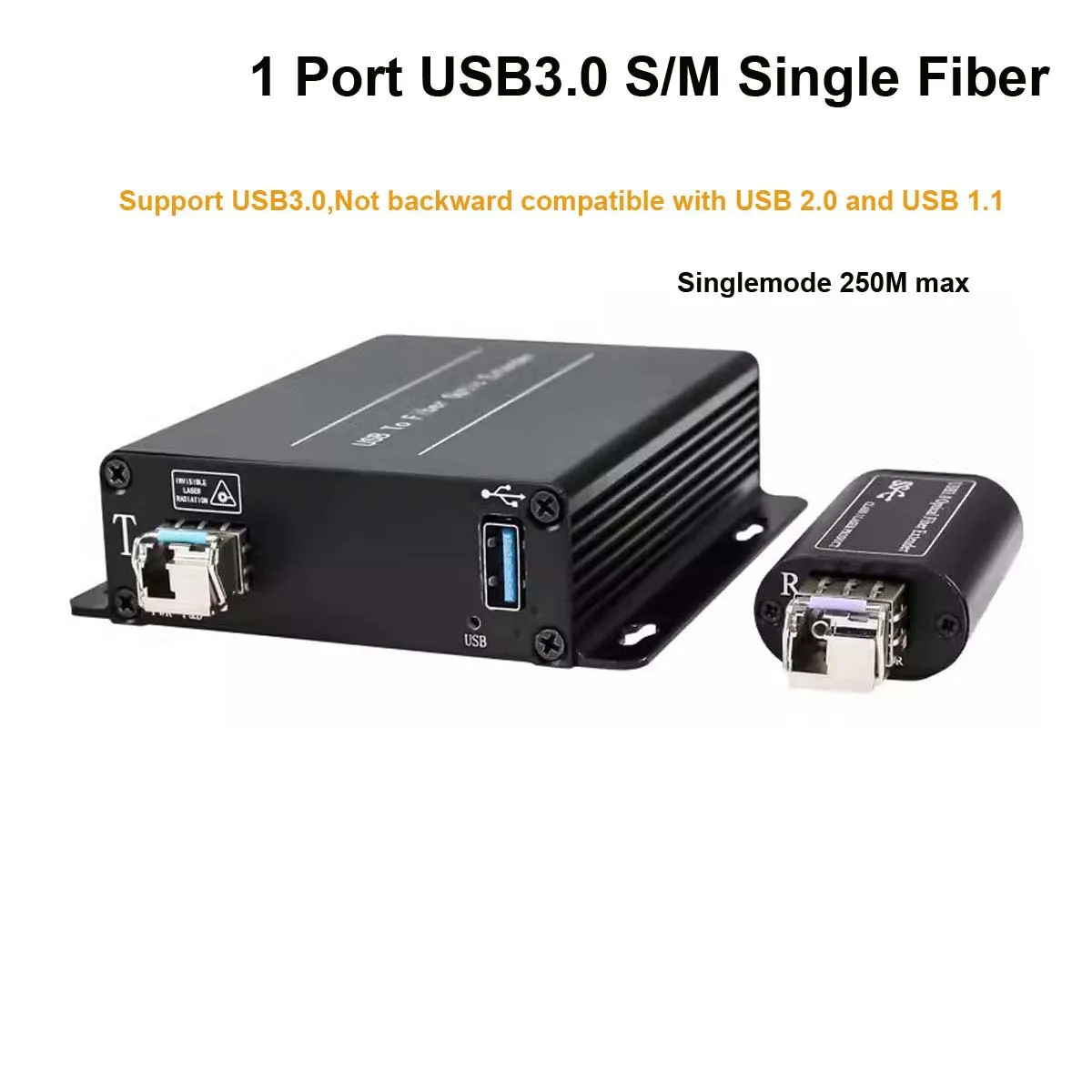 USB3.0 over Fiber Optic Converters 250M,USB3.0 Extender to Fiber SFP Transceiver include, Transmitter and Receiver 1 Set