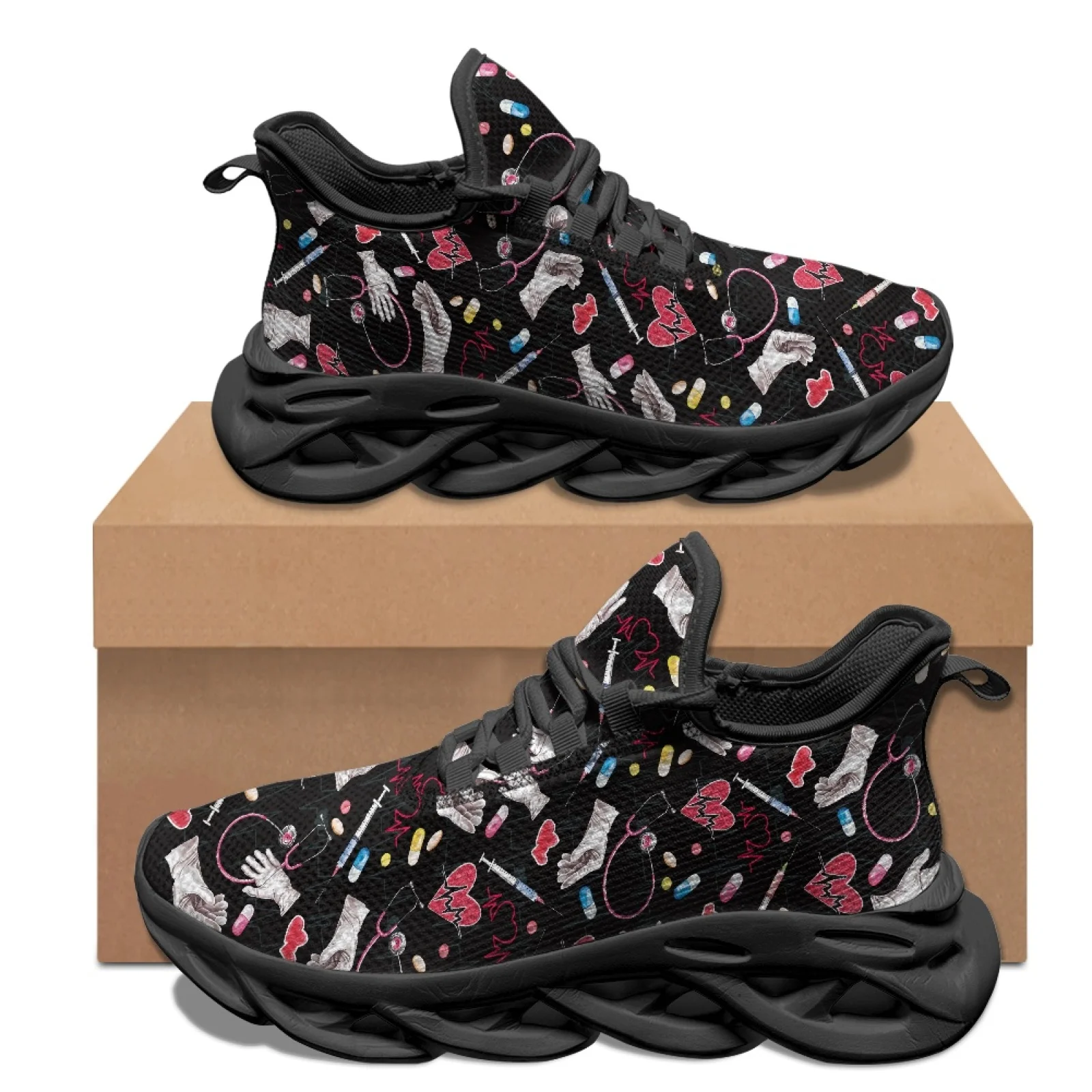 PENSTROLL PENSTROLL Medical Print Comfortable Running Shoes for Students Mesh & EVA Fashion 2026 Casual Wear All Season
