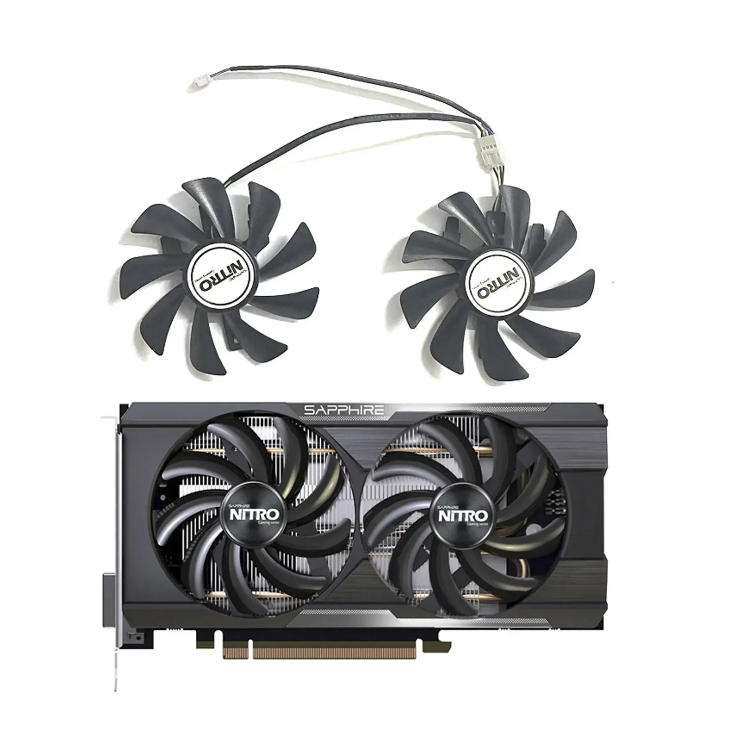 

2 FAN Brand new DIY GPU fan 4PIN 85MM FDC10H12S9-C suitable for Sapphire R9 370X 370 R7 350 Ultra Platinum graphics card