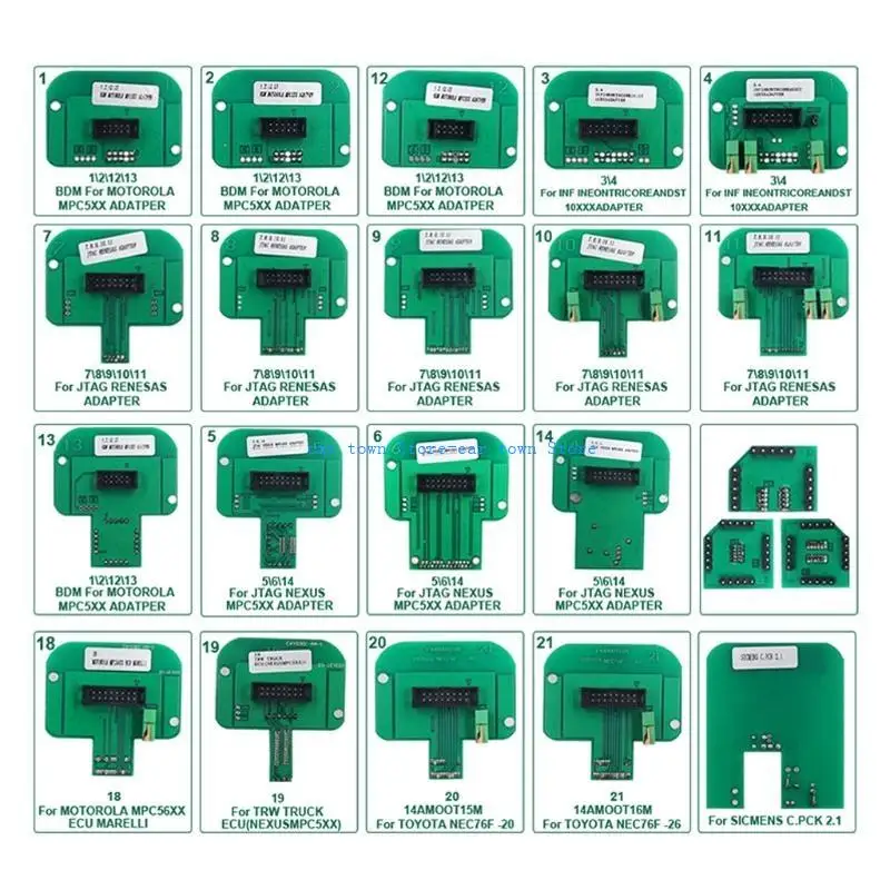 RXJE 22x مجموعة كاملة من محولات مسبار BDM لـ KESS KTAG رقاقة برمجة ملحقات السيارة محول أداة التعديل