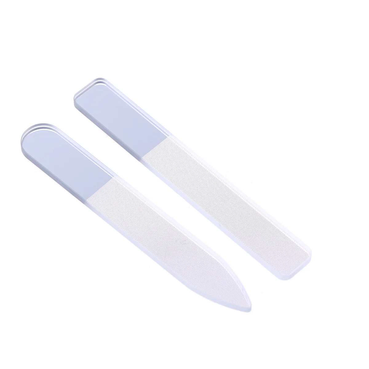 2 قطعة ملفات الزجاج الكريستال السلس إنهاء لا الرمال إسقاط المحمولة حقيبة للتخزين مسمار أداة فنية لصالون المنزل استخدام ملفات الأظافر أداة