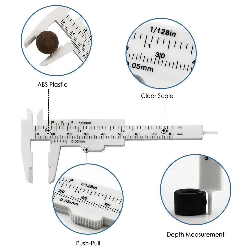 80mm Mini Plastic Digital Caliper Carbon Fiber Dial Vernier Caliper Gauge Pachometer Digital Micrometer Measuring Tools