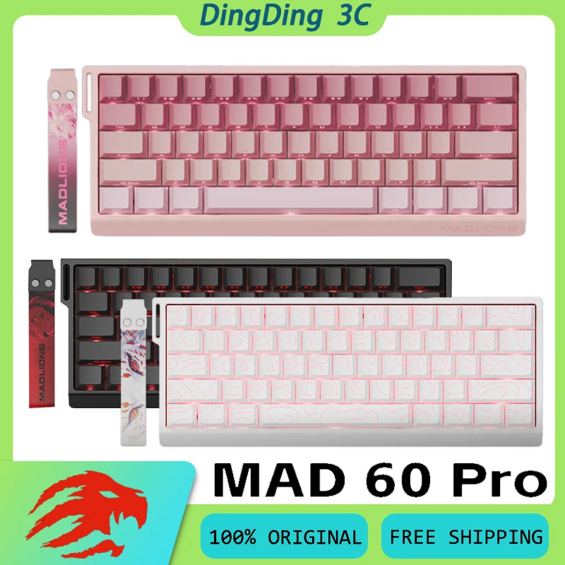 

FGG Madlions MAD60PRO Проводная клавиатура с магнитным переключателем 8K Веб-накопитель с низкой задержкой из алюминиевого сплава RGB Пользовательская игровая клавиатура для киберспорта