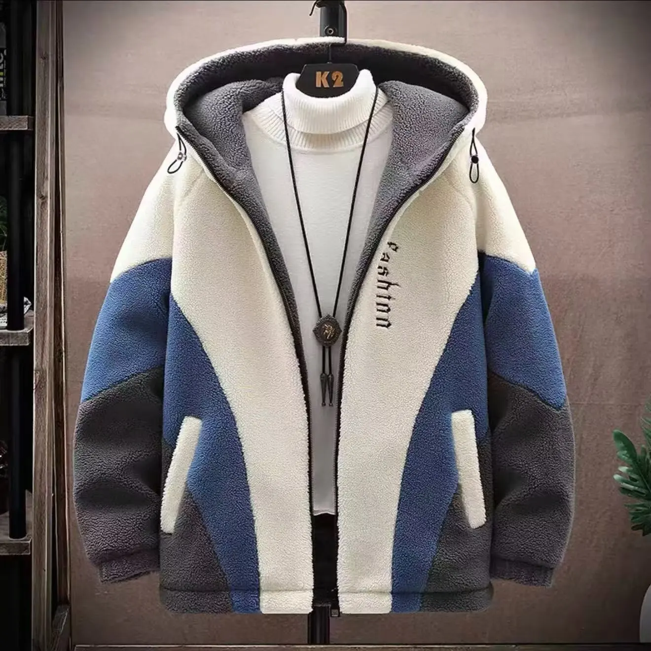 

Autumn Men's Hoodie Jackets Korean Fashion Streetwear Harajuku Winter Cool Coat Casual Men Clothing Warm Zipper Jacket 2026