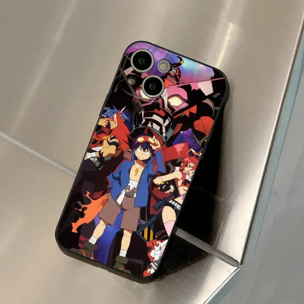 Gurren Lagann Anime Phone Case FOR IPhone 15 14 13 11 12 Pro 8 7 Plus X 13 Pro MAX XR XS MINI SE 2020 Black Covers