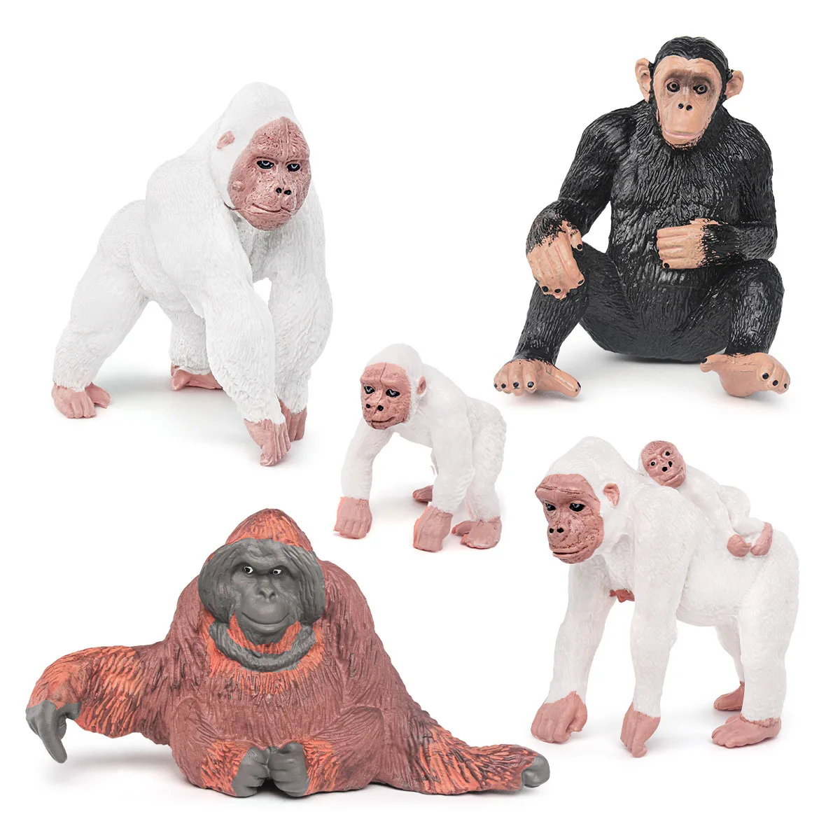 Cross-Border Simulation Children's Primate Animal Model White Orangutan Red Orangutan Black Orangutan Scene Decoration Ornaments