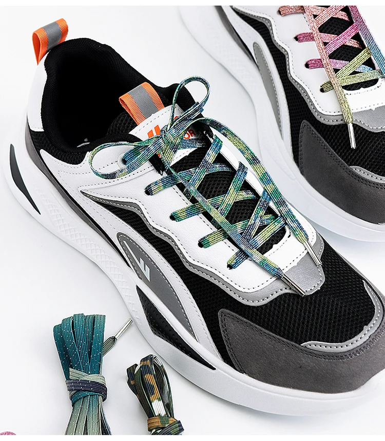 Elastische Schnürsenkel für Sneaker, flache Schnürsenkel, Freizeitschnürsenkel für den Außenbereich, schnelle und sichere Schnürsenkel für Kinder und Erwachsene, Unisex-Schnürsenkel, 1 Paar. – Detail 6