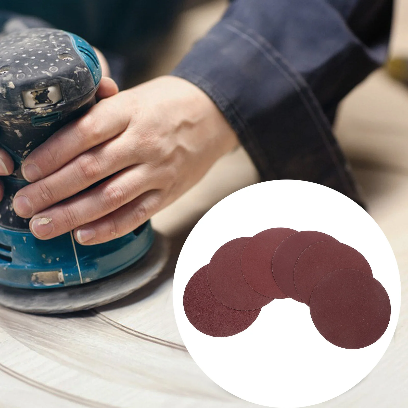 

30Pcs Round Sanding Discs Sandpaper Pads Adhesive Backing for Wood Furniture Metal Surface Preparation Polishing Sand Paper Set